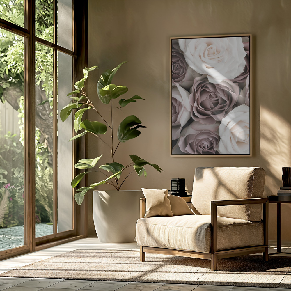 Canvas print - Roses in the livingroom