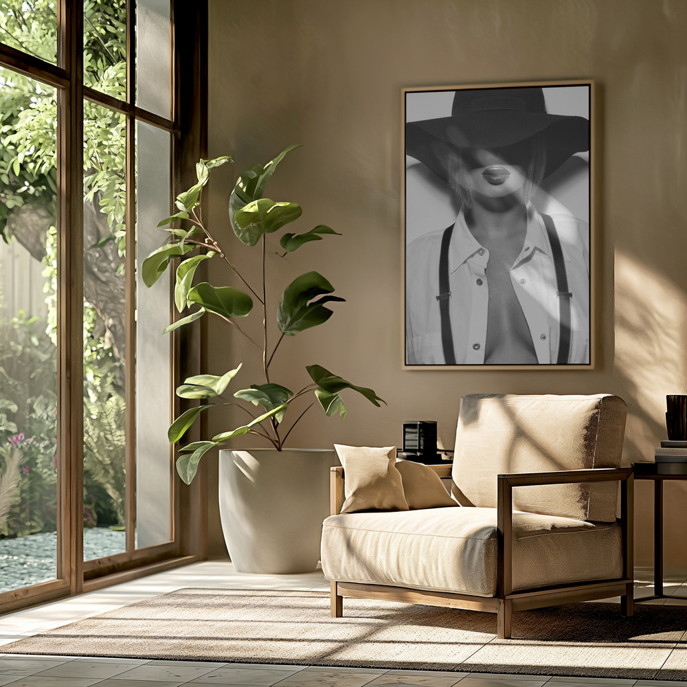 Canvas schilderi - Perrine in de woonkamer