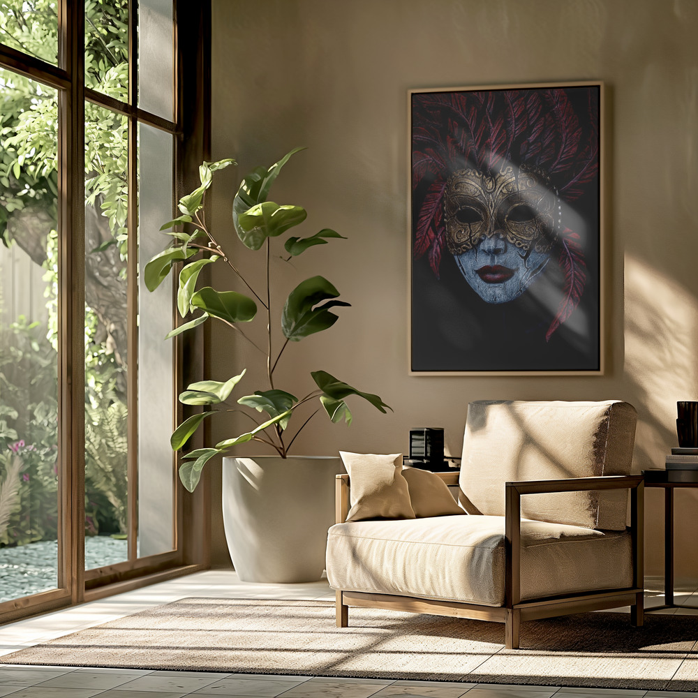 Canvas print - Where does the mask begin and end? in the livingroom