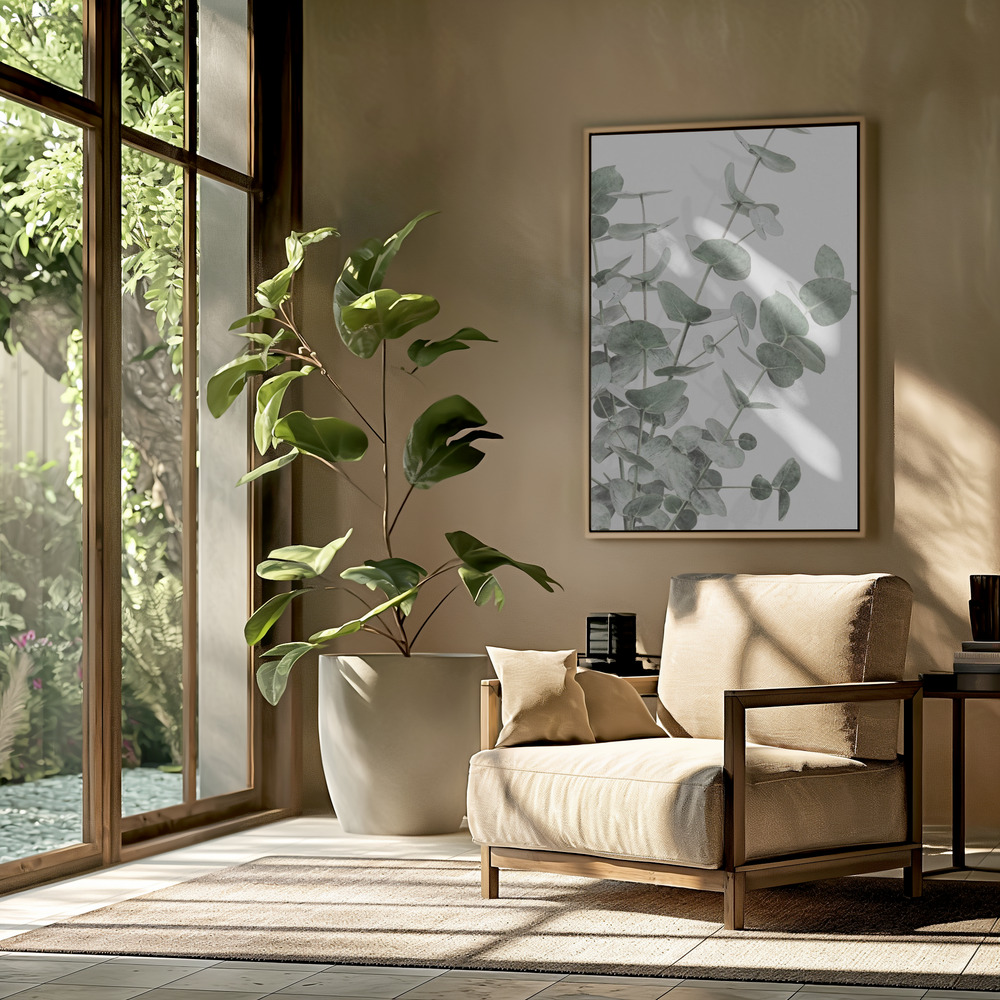 Toile - Eucalyptus 3 dans le salon