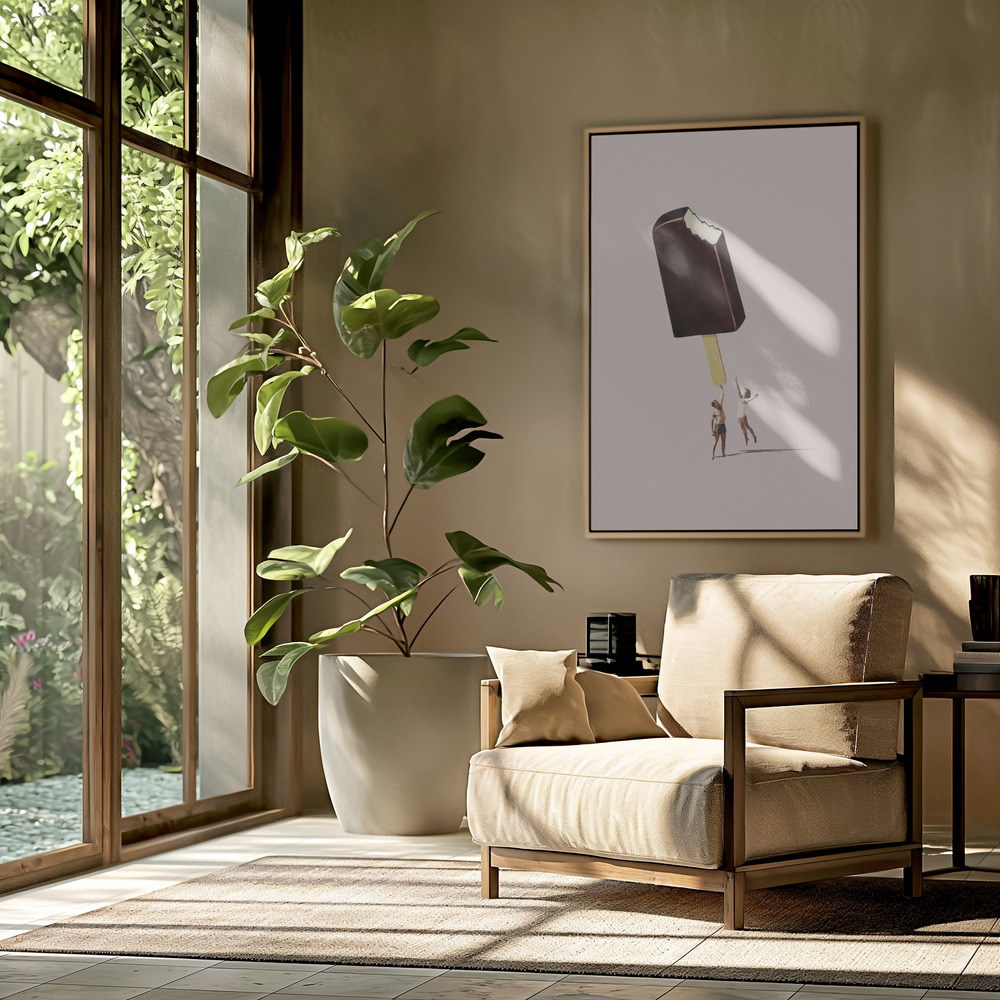 Canvas schilderi - You treat me well in de woonkamer