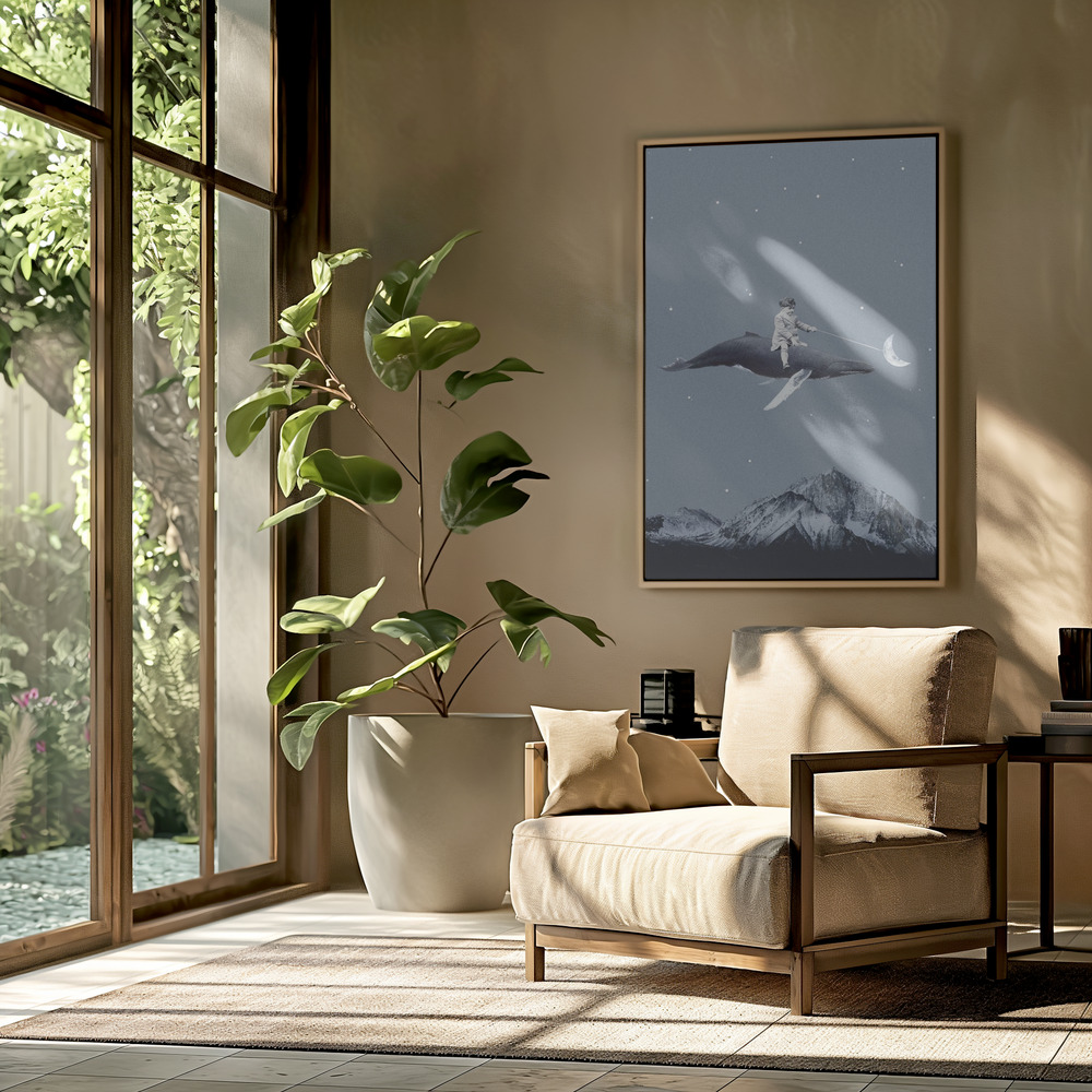 Toile - Aim for the moon dans le salon