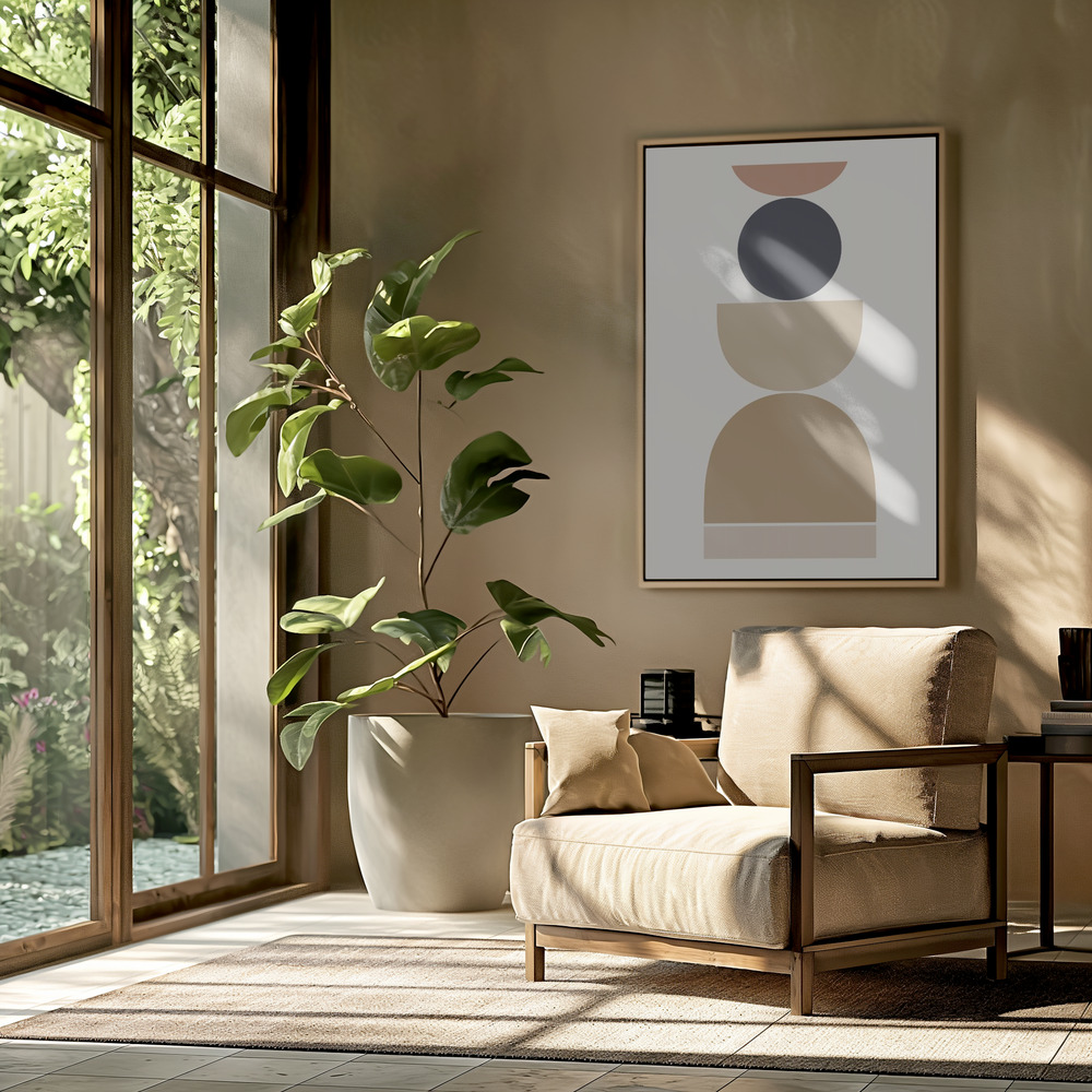 Canvas print - Loving Shapes in the livingroom