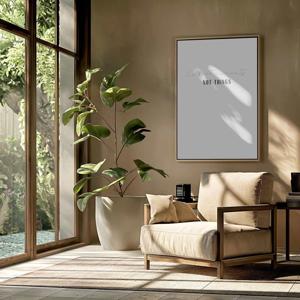 Canvastavla Collect moments not things - Tavla i vardagsrummet