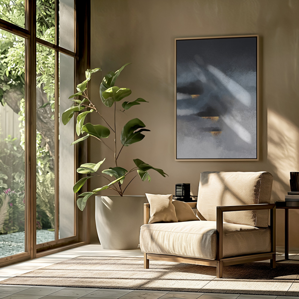 Leinwandbild - Cloudburst in der Wohnstube