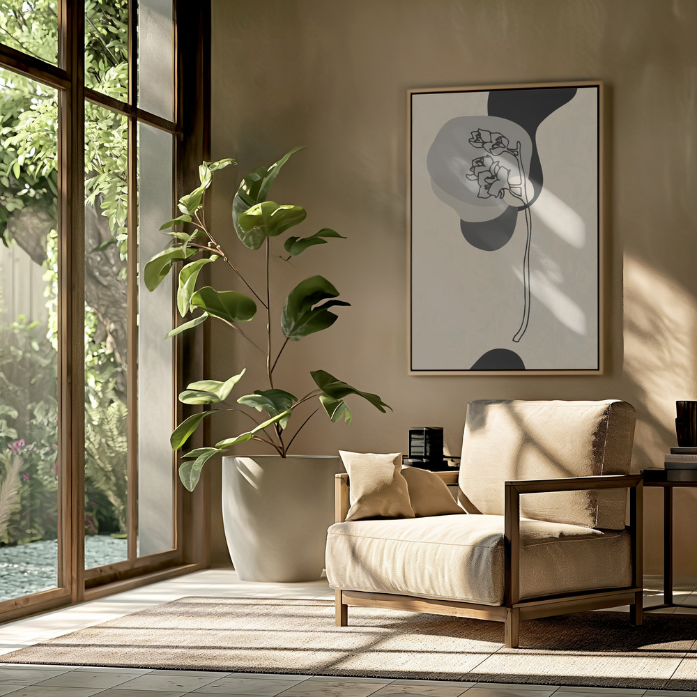 Canvas print - Abstract Flower 3 in the livingroom