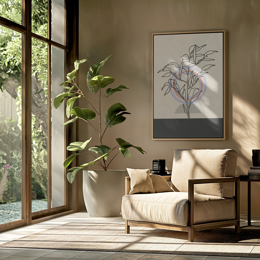 Canvas print - Abstract Flower 2 in the livingroom