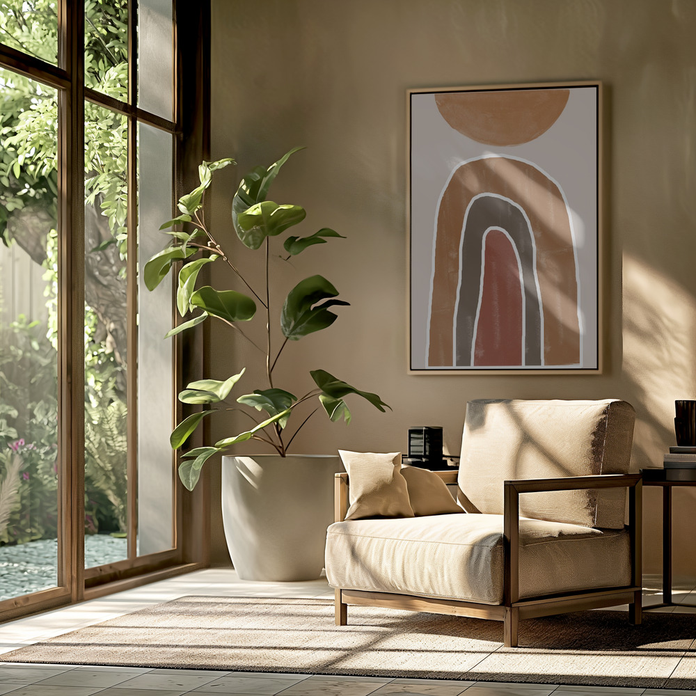 Toile - Abstract Rainbow dans le salon