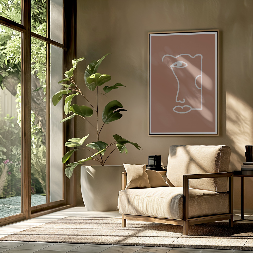 Toile - Abstract Head No2 dans le salon