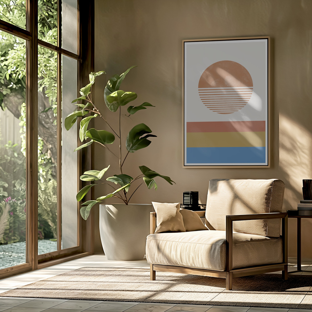 Canvas print - Retro Landscape in the livingroom