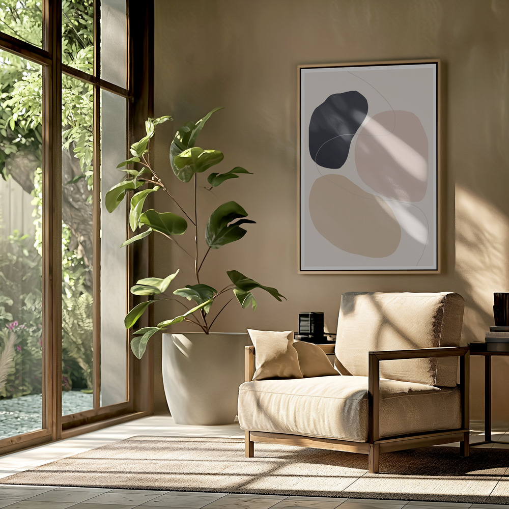 Canvas schilderi - Abstract Composition in de woonkamer