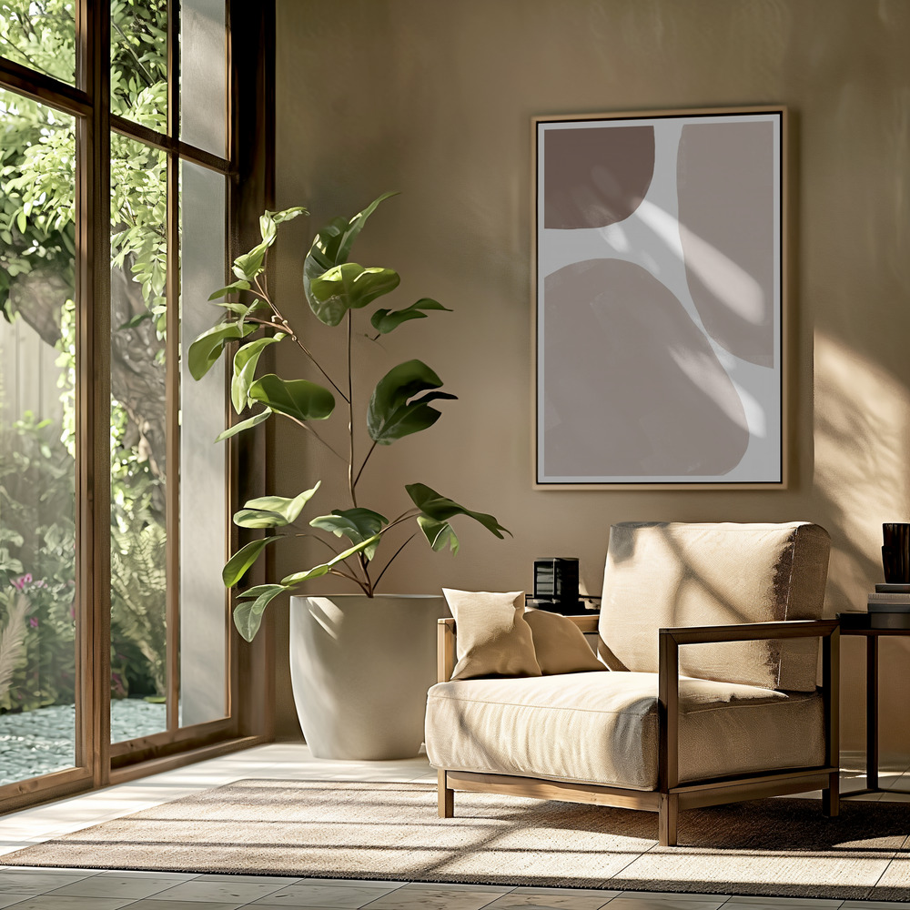 Canvas print - Soft Composition No4. in the livingroom