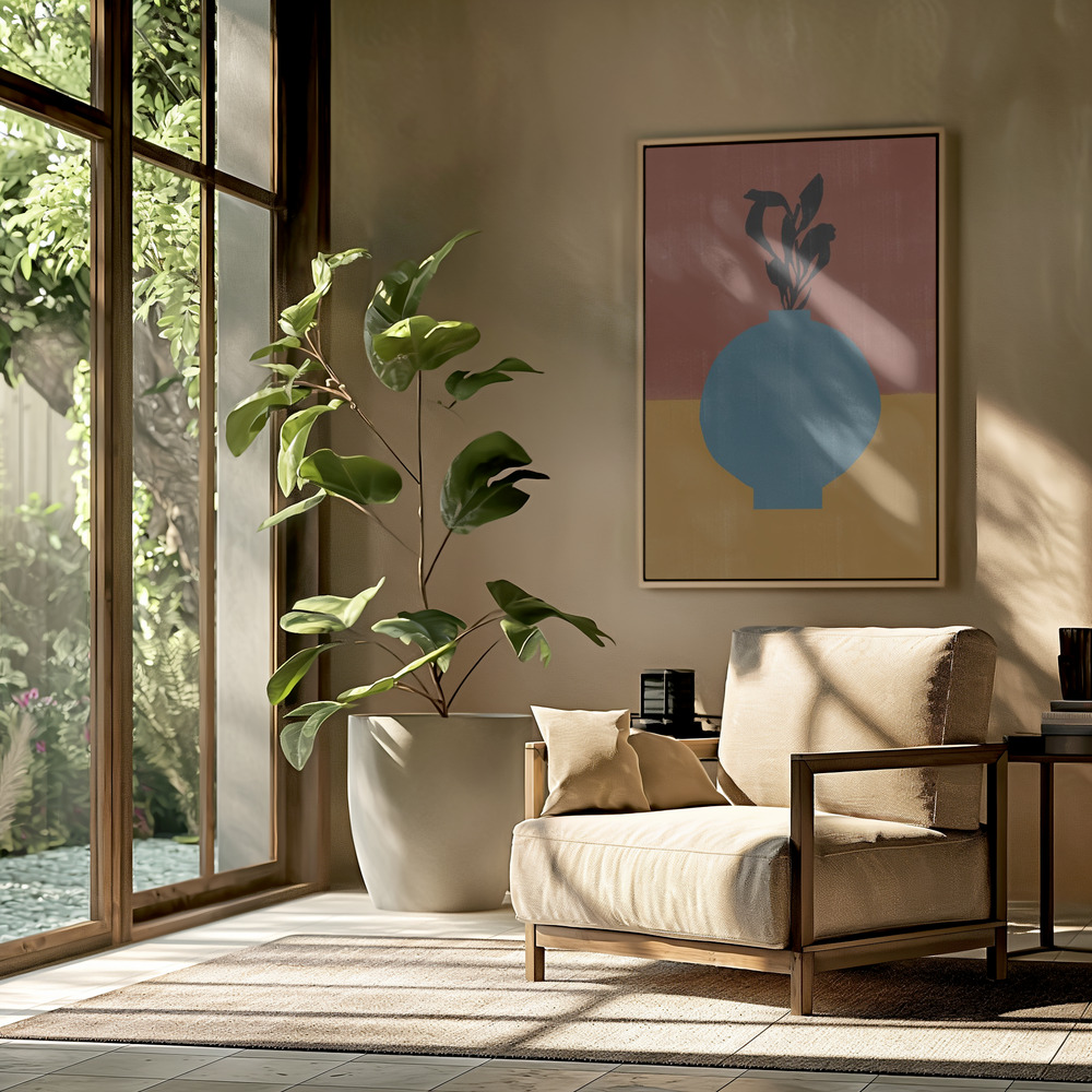 Canvas taulu - Vase No9. olohuoneessa