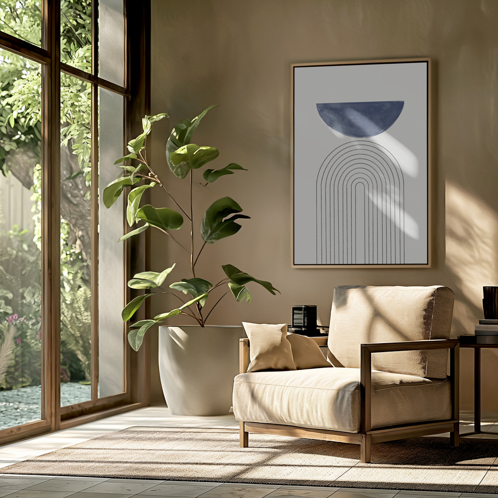 Toile - Blue Moon No3. dans le salon