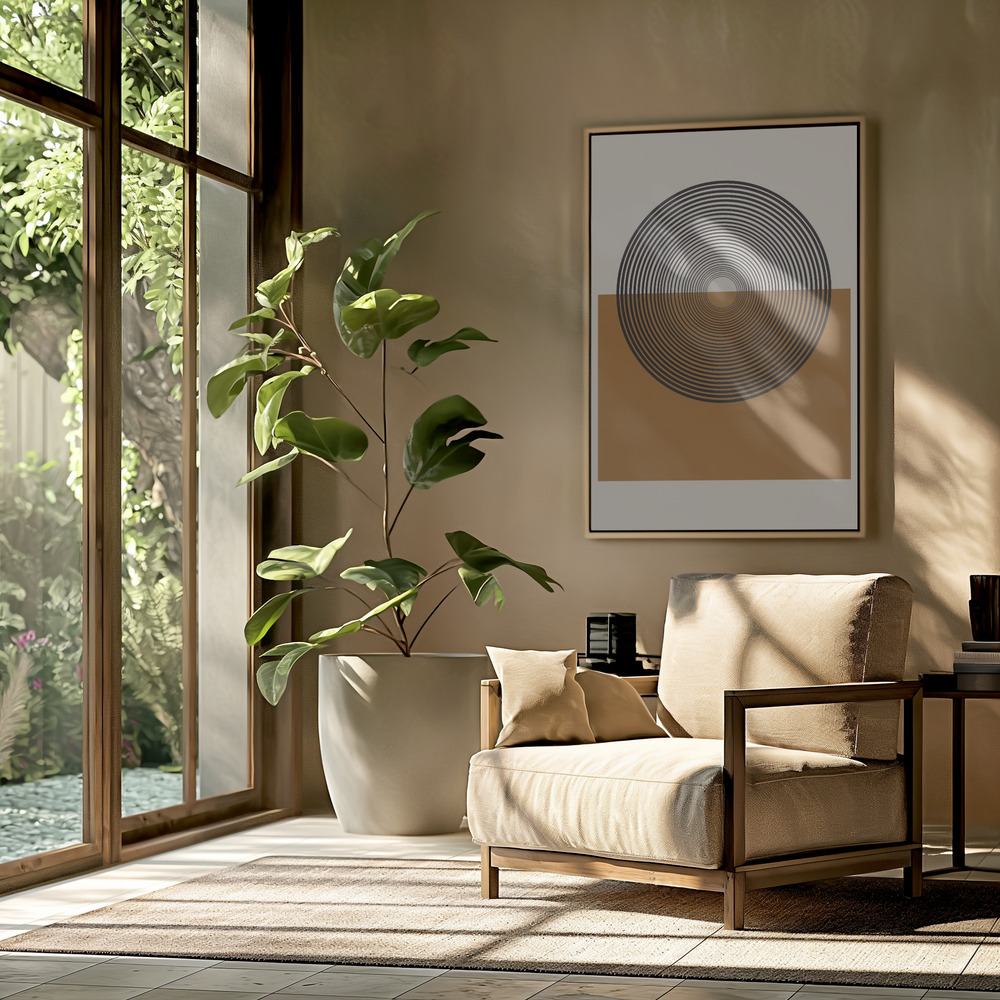 Toile - Retro Landscape dans le salon