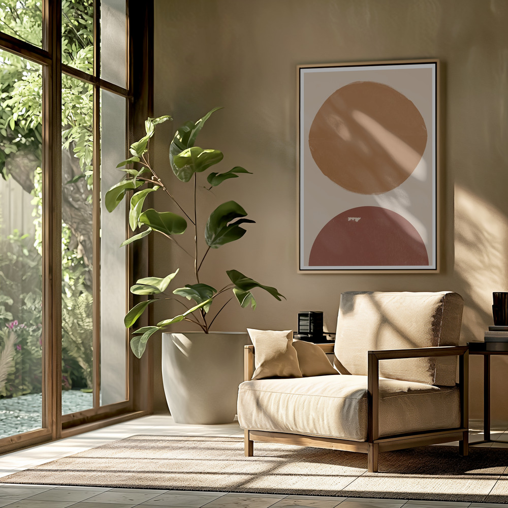 Toile - Burn Orange Composition dans le salon