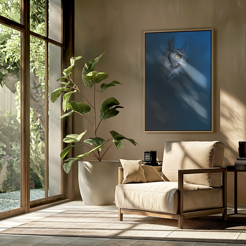 Lienzo - Blue en el salón