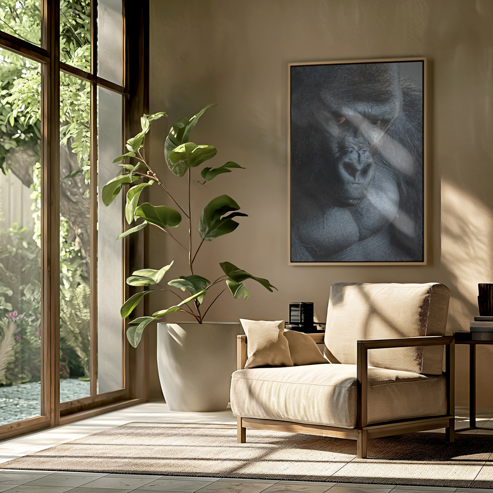 Toile - Unhappy Gorilla dans le salon