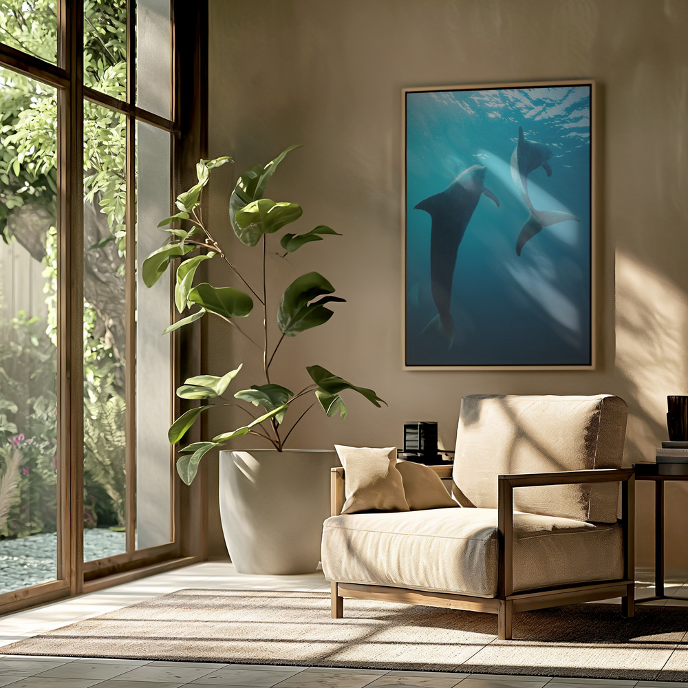 Canvas print - Shapes of water in the livingroom