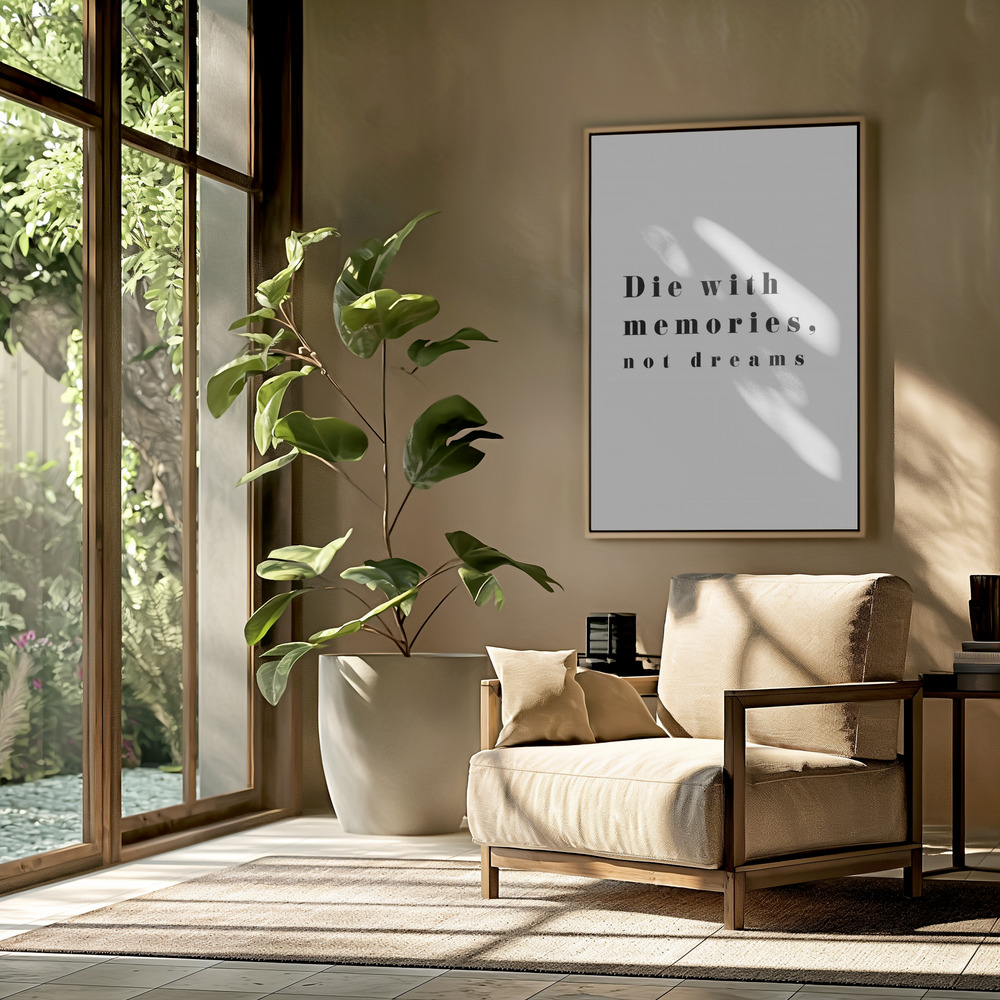 Canvas print - Die with memories in the livingroom