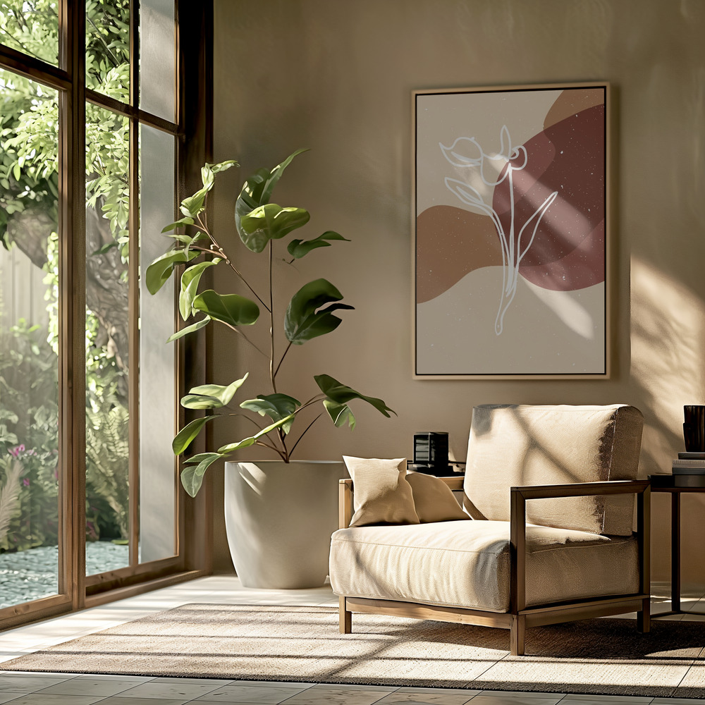 Leinwandbild - Abstract composition 15 in der Wohnstube