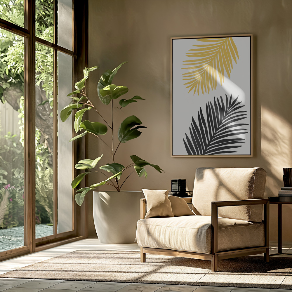 Toile - Palm Leaf 14 dans le salon