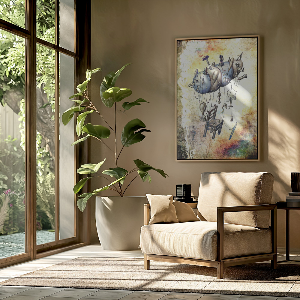 Canvas schilderi - The insomnia No. 2 in de woonkamer