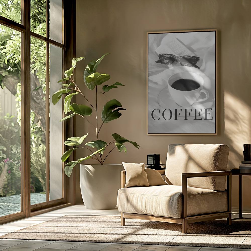 Lienzo - Coffee in Bed en el salón