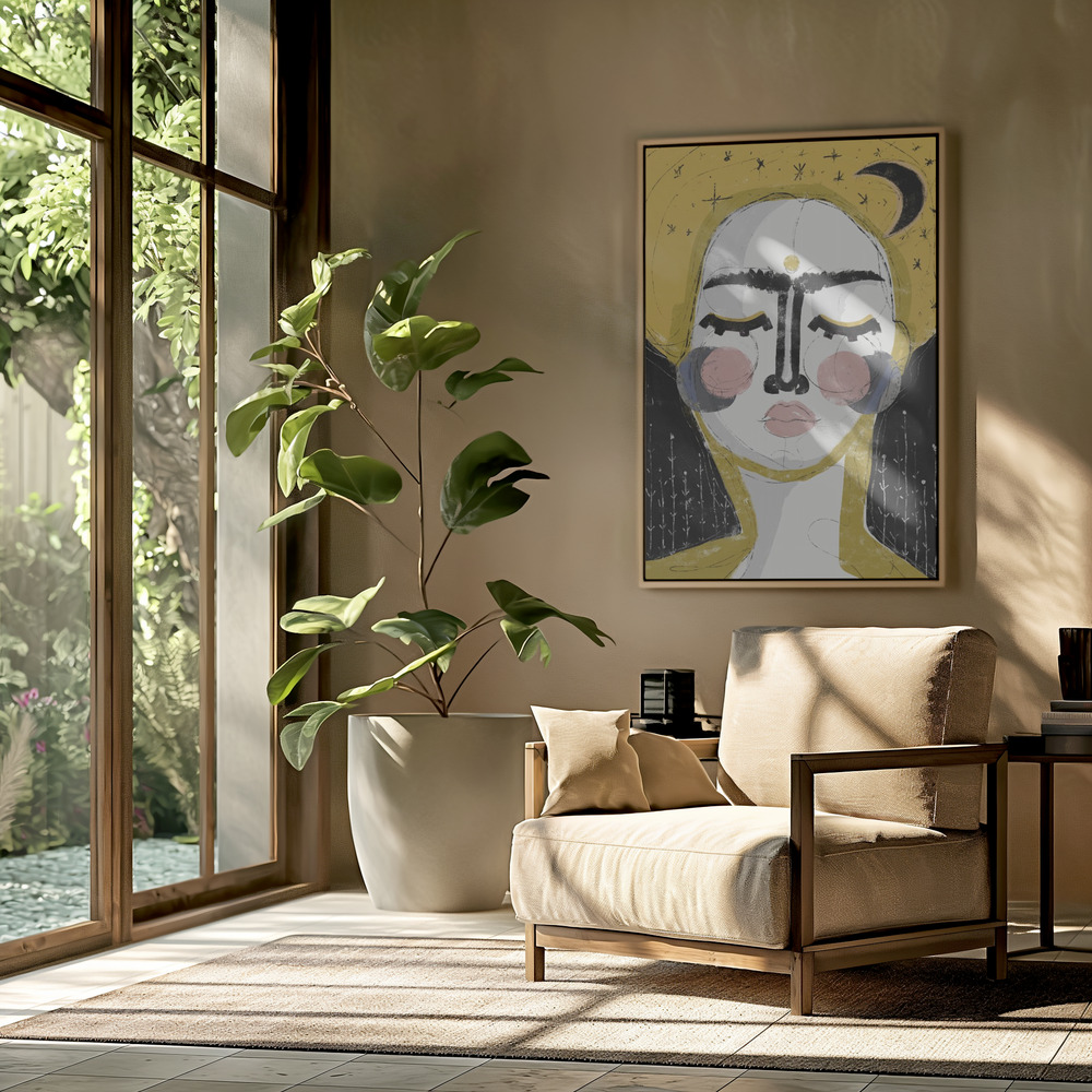 Canvas print - The Goddess Of The Night in the livingroom