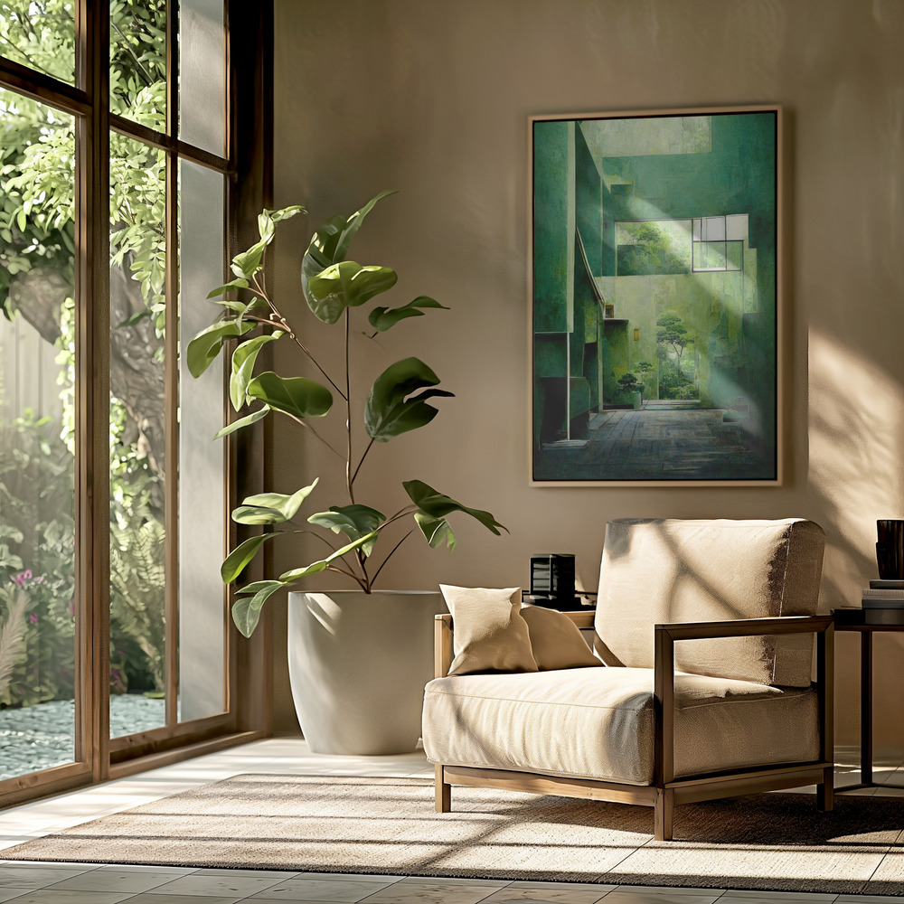 Canvas print - The Green House in the livingroom