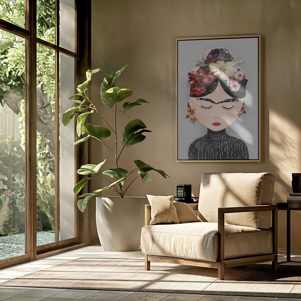 Canvas schilderi - Frida (Special Edition) in de woonkamer