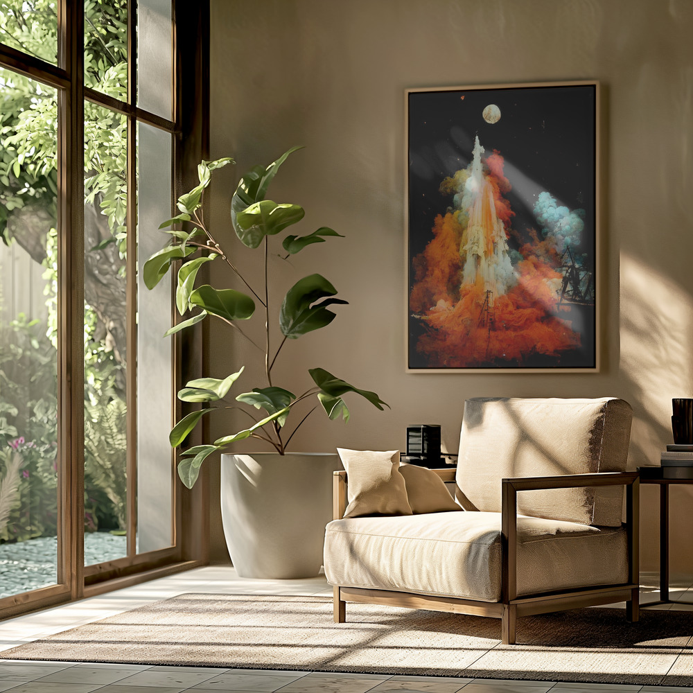 Canvas print - The Launch in the livingroom