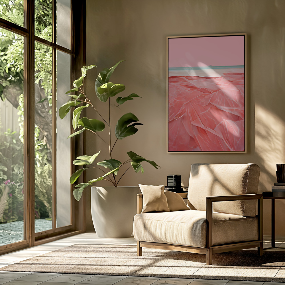 Canvas print - Coral Beach in the livingroom