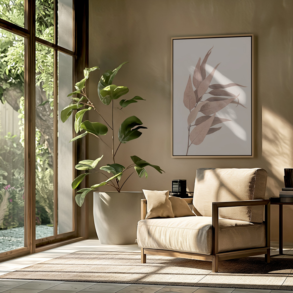 Canvas print - Dried Eucalyptus in the livingroom