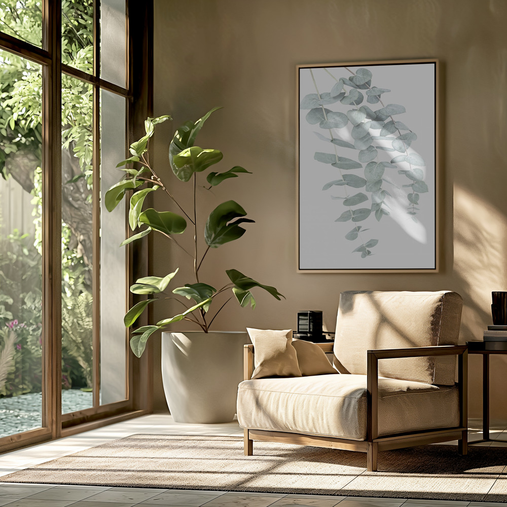 Toile - Eucalyptus I dans le salon