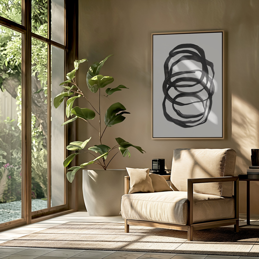 Canvas print - Abstract Lines II in the livingroom