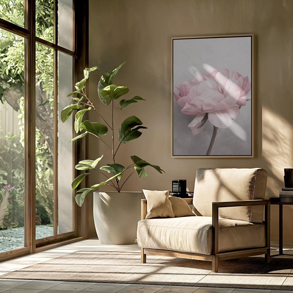 Canvas print - Peony in the livingroom