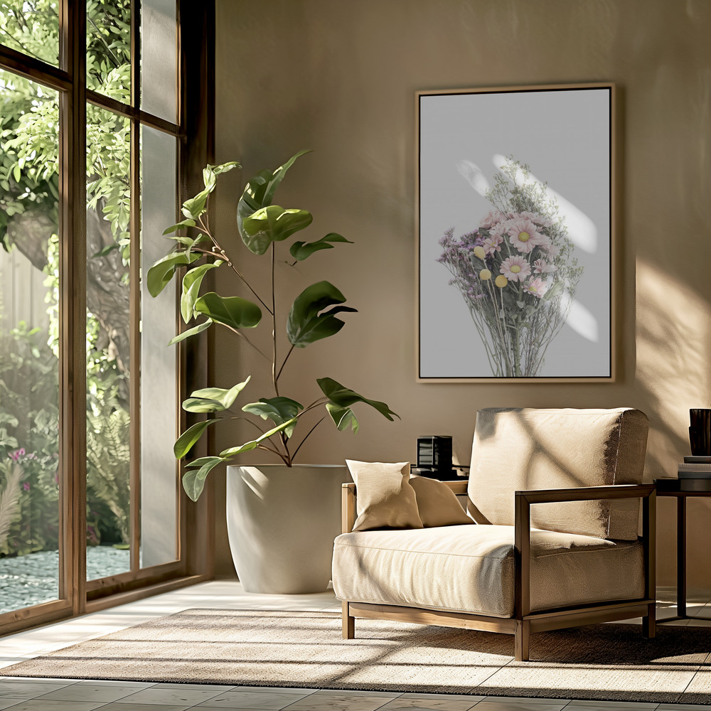 Canvas schilderi - Wildflowers in de woonkamer