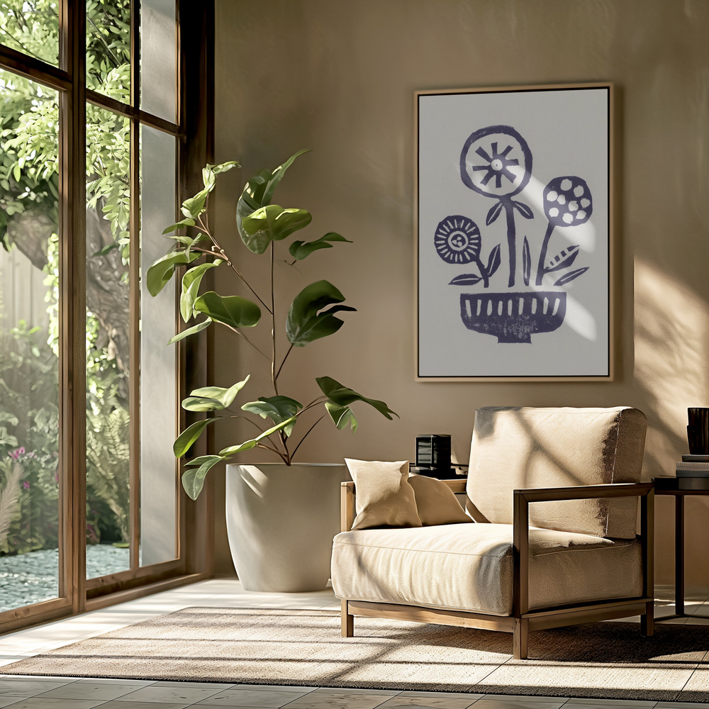 Canvas schilderi - Native Flowers in de woonkamer