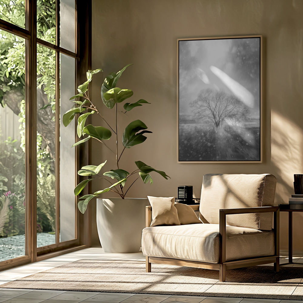 Toile - blizzard dans le salon