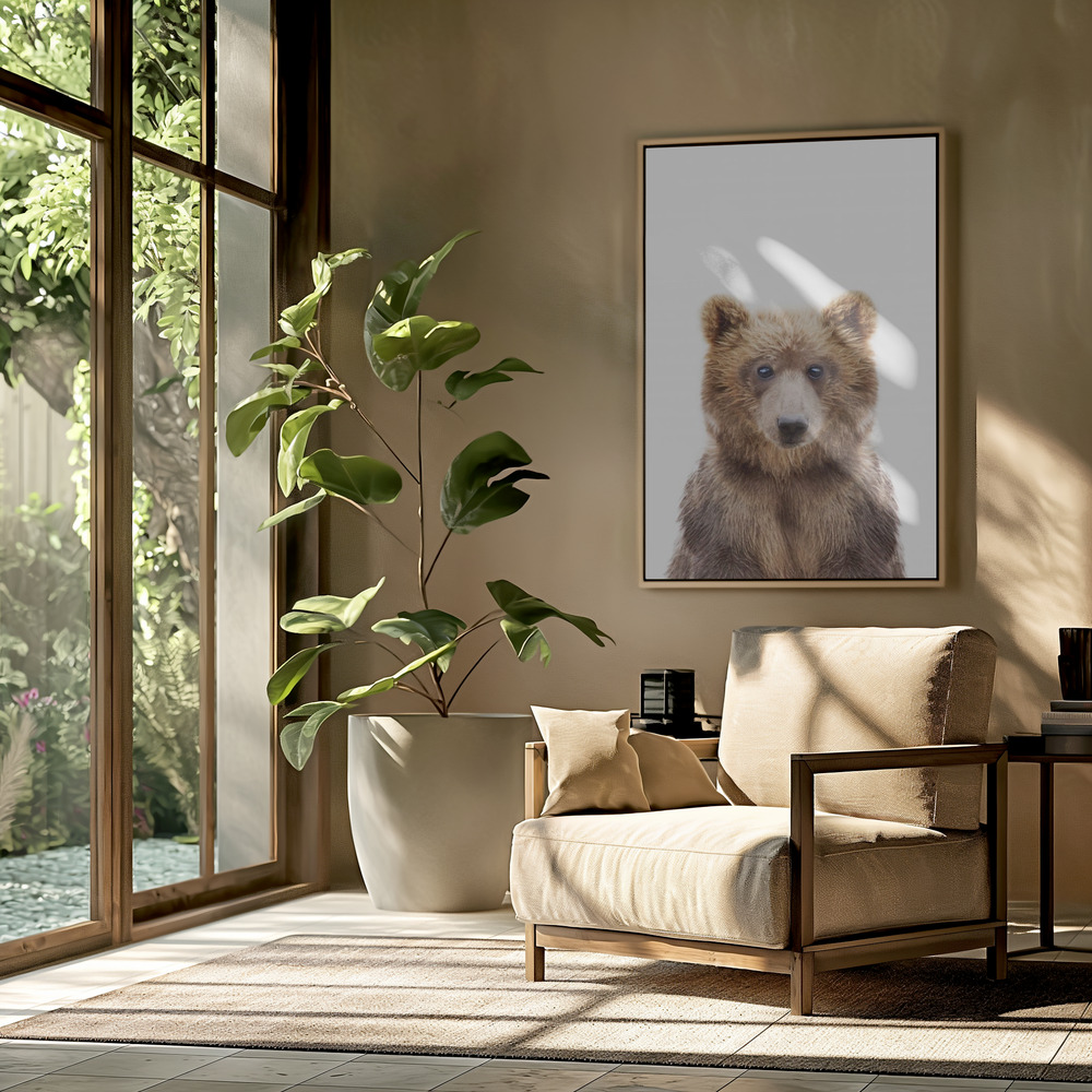 Toile - Baby Bear dans le salon
