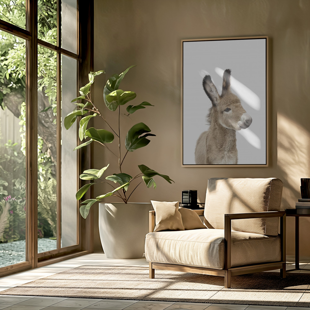 Toile - Baby Donkey dans le salon