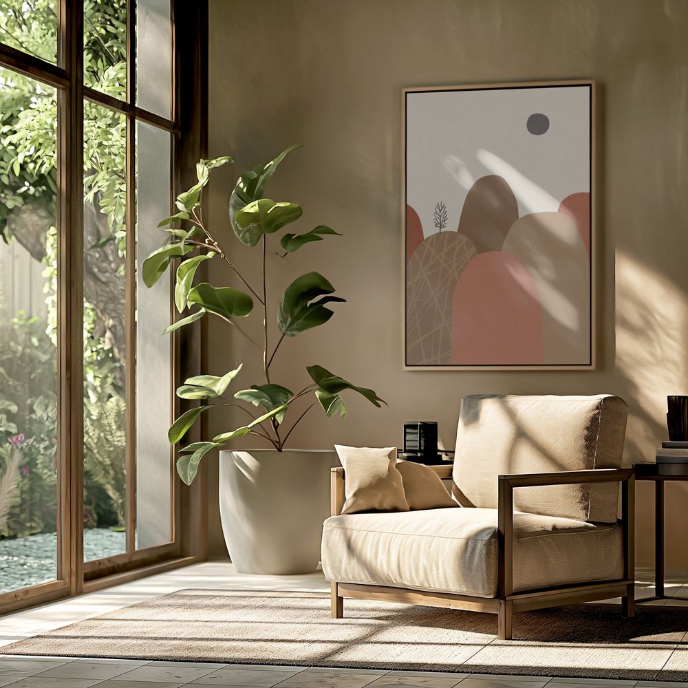 Canvas schilderi - Mountains #1 in de woonkamer