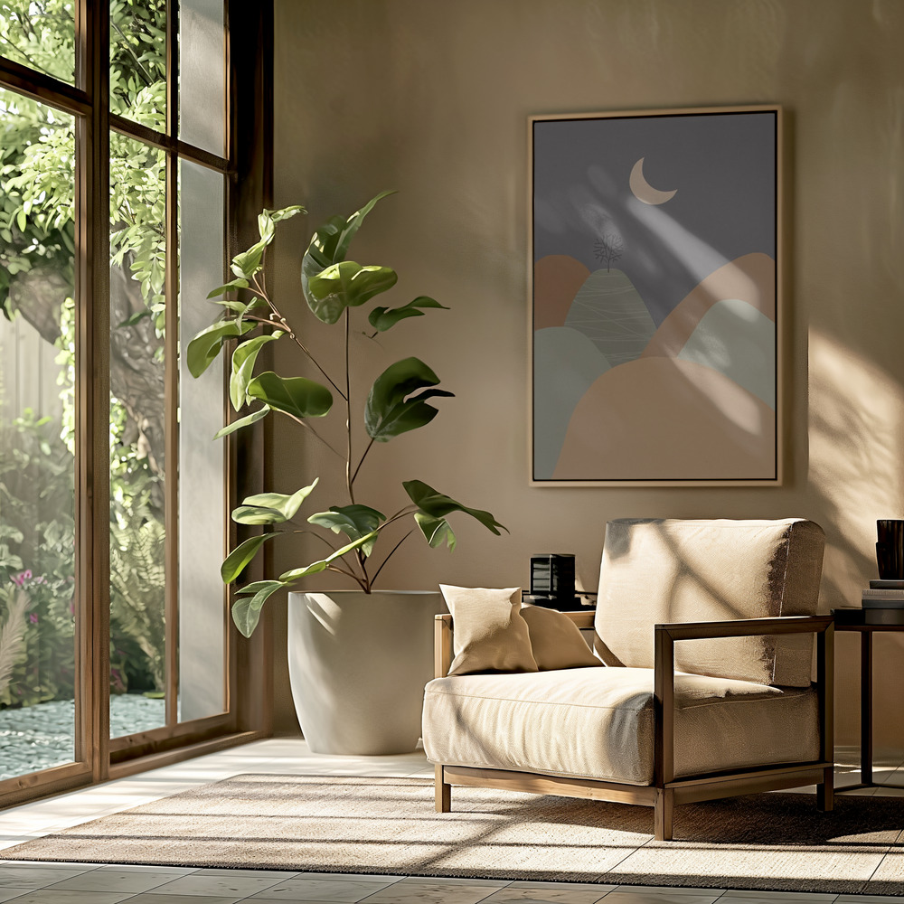 Canvas schilderi - Mountains #3 in de woonkamer