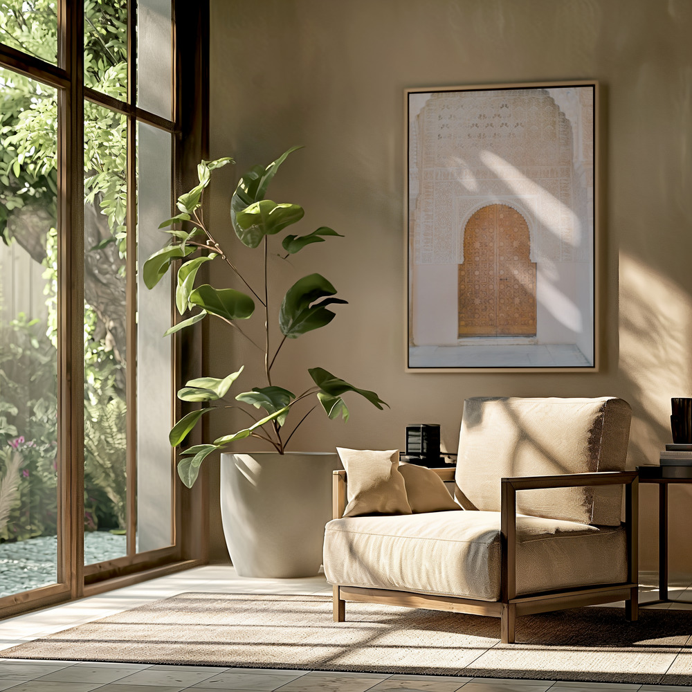 Canvas schilderi - Alhambra door in de woonkamer