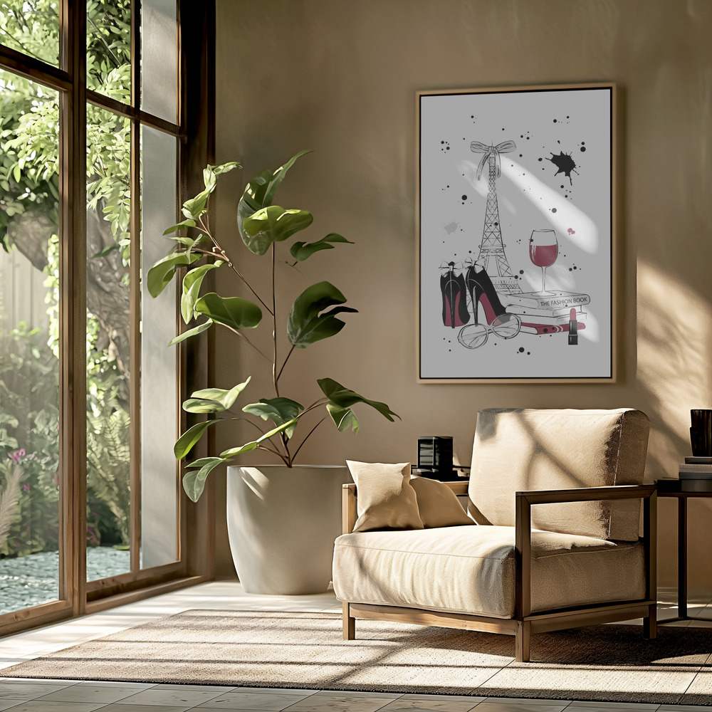 Canvas print - Living in Paris in the livingroom