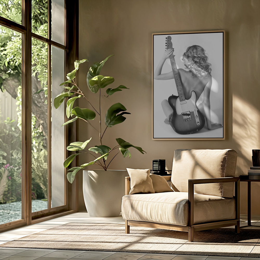 Toile - Telecaster Blondie dans le salon