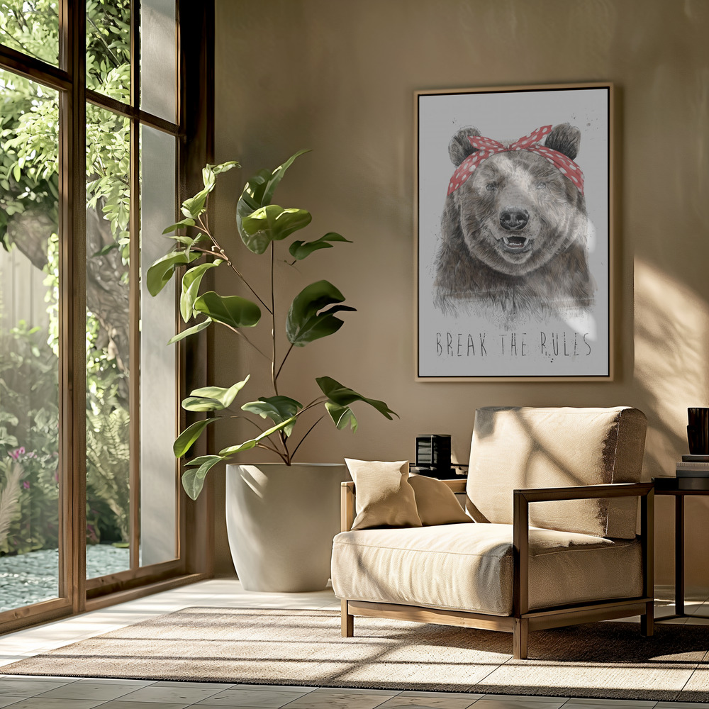 Leinwandbild - Break the rules in der Wohnstube