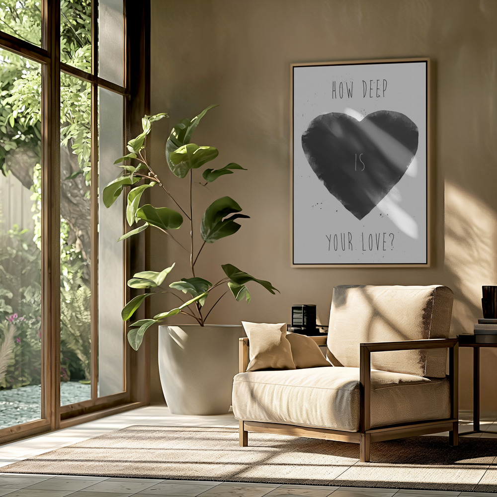 Leinwandbild - How deep is your love in der Wohnstube