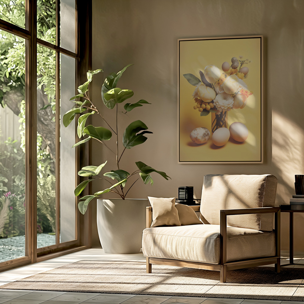 Canvas print - Easter Bouquet in the livingroom